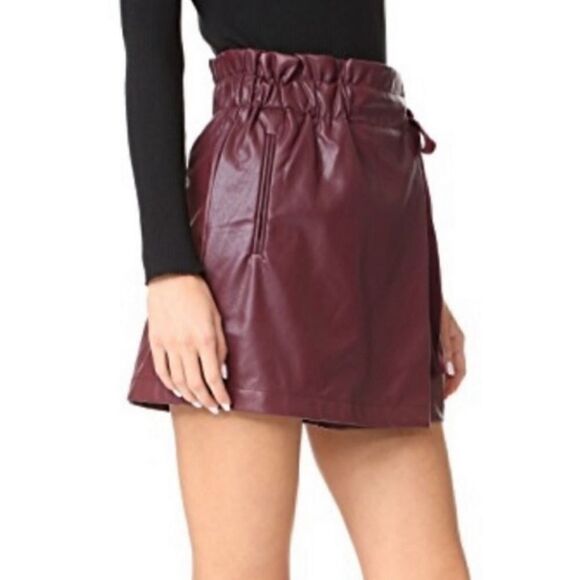 Line and Dot Diane Faux Leather Skort XS - Picture 1 of 10